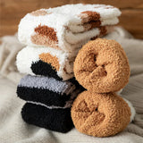 Fluffy Fuzzy Animal Cat Paw Print Socks Warm for Winter and Cold Weather