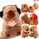 Kawaii Snack Attack: Hamburger Capybara Dog Pig Capibaras Pizza Bubble Tea Cushion Plush