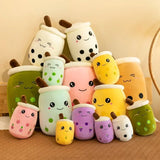 Cute Bubble Tea Plush Toy Stuffed Milk Tea Soft Boba Fruit Tea Cup Plushie