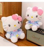 Sanrio Hello Kitty Big Pink Bow Blue Lace Dress Plushie