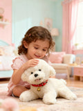 Teddy Dog Bichon Frise Puppy Plush White Stuffed Soft Animal Toy