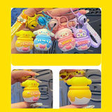 Sanrio Kuromi My Melody Cinnamoroll PomPomPurin Keychain Bag Pendant With Bell & Wrist Strap