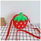 Red Strawberry Crossbody Bag Gold Chain