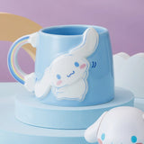 Sanrio Cinnamoroll Ceramic Plate Breakfast Mug Salad Bowl Glass Set - LoveJojo