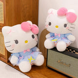 Sanrio Hello Kitty Big Pink Bow Blue Lace Dress Plushie