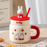 Miffy Ceramic Cup With Straw 540ml