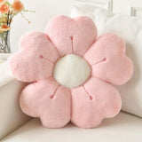Flower-Shaped Plush Throw Pillow Cushion