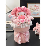 Kawaii Kuromi My Melody Hello Kitty Plush Doll Bouquet Sanrio