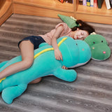 Kawaii Dinosaur Plush Cushion Big Green, Blue, Pink (80cm) Alligator Crocodile