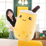 Cute Bubble Tea Plush Toy Stuffed Milk Tea Soft Boba Fruit Tea Cup Plushie