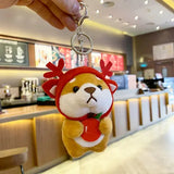 Corgi Shiba Inu Dog Puppy Plush Keychain