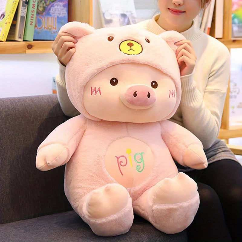 Pig Bear Hat Plush Toy LoveJojo