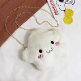 Hammy Hamster Plush Crossbody Bag with Gold Chain Handbag - LoveJojo