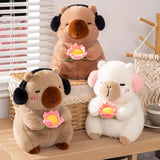 Kawaii Snack Attack: Hamburger Capybara Dog Pig Capibaras Pizza Bubble Tea Cushion Plush