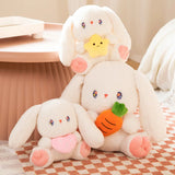 Hug Heart Bunny Plushie Stuffed Animals Carrot Star Decor Rabbit Toy Baby Bottle