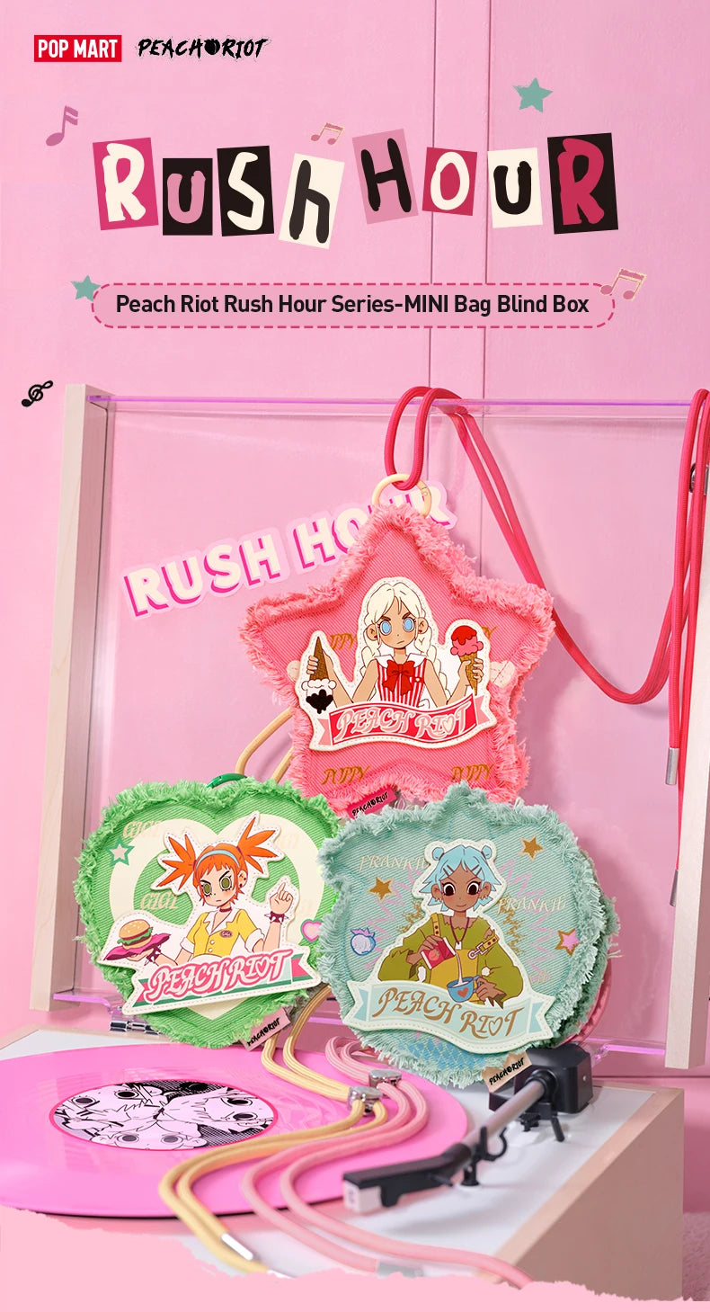 Genuine Pop Mart Peach Riot Rush Hour Series - Mini Bag Blind Box