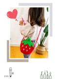 Red Strawberry Crossbody Bag Gold Chain