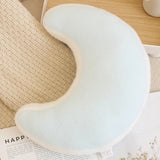 Pastel Rainbow Cloud Plush Moon Multicoloured Stripey Candy Star Moon Plush