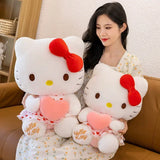Sanrio Hello Kitty Plush Pink Heart Red Polka Dot Dress