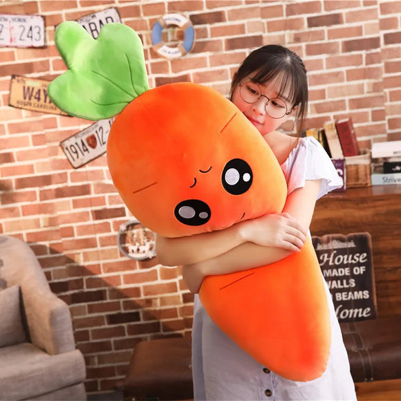 Cartoon Carrot Plant Vegetable Plush Stuffed Soft Toy Huge - LoveJojo