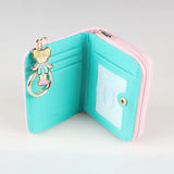 Bluebird Polly Pocket Pink Stitched Zipper Wallet Card Holder
