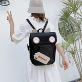 Transparent Window Backpack Bag Rucksack Cat Paws Kawaii Japanese