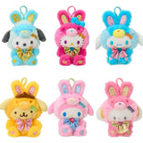 Sanrio Easter Bunny Series Cinnamoroll Pompompurin Kuromi My Melody Plush Pendant Keychain (12cm)