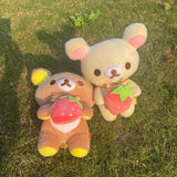 San-X Rilakkuma Bear Strawberry Plush Toy