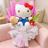 Sanrio Hello Kitty Kuromi Cinnamoroll My Melody Artificial Plush Flower Bouquet