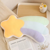 Pastel Rainbow Cloud Plush Moon Multicoloured Stripey Candy Star Moon Plush