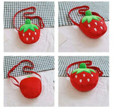 Red Strawberry Crossbody Bag Gold Chain