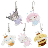 Sanrio Flower Field Whispers My Melody My Sweet Piano Kuromi Plush Pendant Keychain (12cm)