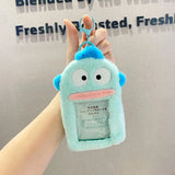 Sanrio Hello Kitty Plush Card Case Holder Keychain Kuromi My Melody Hangyudon Pochacco Cinnamoroll