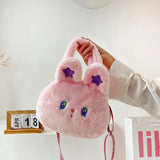 Rabbit Fur Star Bunny Plush Chain Bag Plush Cushion - LoveJojo