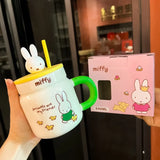 Miffy Ceramic Cup With Straw 540ml