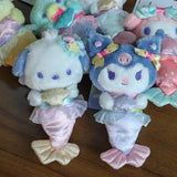 Sanrio Mermaid Cute Kuromi Hello Kitty Pochacco Plush Keyring