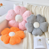 Flower-Shaped Plush Throw Pillow Cushion