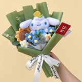 Sanrio Kawaii Hello Kitty Kuromi Hangyodon Handmade Plush Bouquet