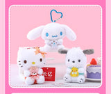 Sanrio Hello Kitty Kuromi Melody Pochacco Cinnamoroll Plush Pendant Keychain
