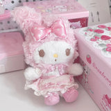 My Melody Maid Pink Lace Skirt Stuffed Plush Keychain My Sweet Piano