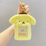 Sanrio Hello Kitty Plush Card Case Holder Keychain Kuromi My Melody Hangyudon Pochacco Cinnamoroll