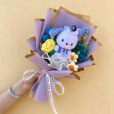 Sanrio Kawaii Hello Kitty Kuromi Hangyodon Handmade Plush Bouquet