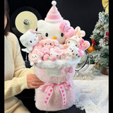 Sanrio Hello Kitty Plush Bouquet My Melody Cinnamoroll Kuromi Kawaii Flowers