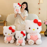 Sanrio Hello Kitty Plush Pink Heart Red Polka Dot Dress
