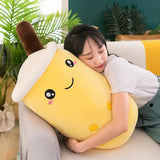 Cute Bubble Tea Plush Toy Stuffed Milk Tea Soft Boba Fruit Tea Cup Plushie