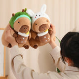 Kawaii Snack Attack: Hamburger Capybara Dog Pig Capibaras Pizza Bubble Tea Cushion Plush