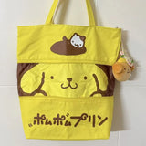 Sanrio PomPomPurin Yellow Canvas Tote Bag (Expandable)