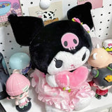 Sanrio My Melody Kuromi Kawaii Floral Lace Dress Plush Toy
