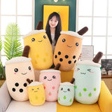Cute Bubble Tea Plush Toy Stuffed Milk Tea Soft Boba Fruit Tea Cup Plushie