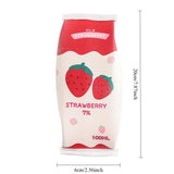 Pencil Case Strawberry Milk Box Bag Pink Pens Bag Japanese